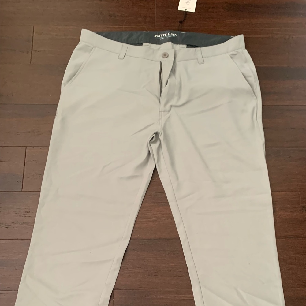 Matte Grey 36-30 Pants NWT flat front